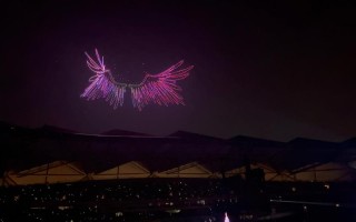 西安无人机表演出现乱码