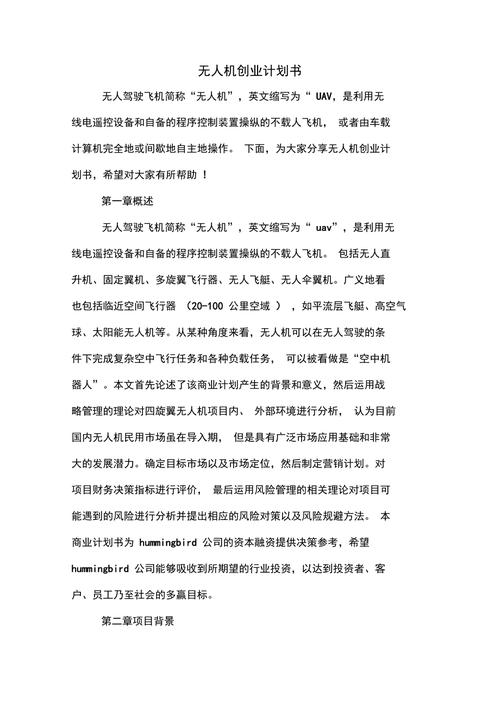 无人机创业计划书论文的核心价值是什么？-第1张图片-广州国自机器人